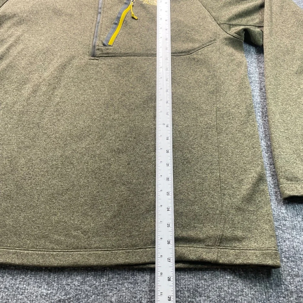 The North Face Cayonlands Pullover Men's XL Green 1/4 Zip Fleece Chest Pocket